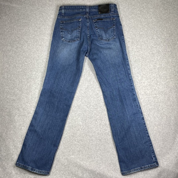 Harley-Davidson Bootcut Jean Women 10 Regular 32x32 Blue Excellent Stretch Biker - Picture 2 of 12